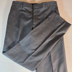 Awearness Kenneth Cole Men's Wool Dress Pants Charcoal Gray 32x31 Stretch